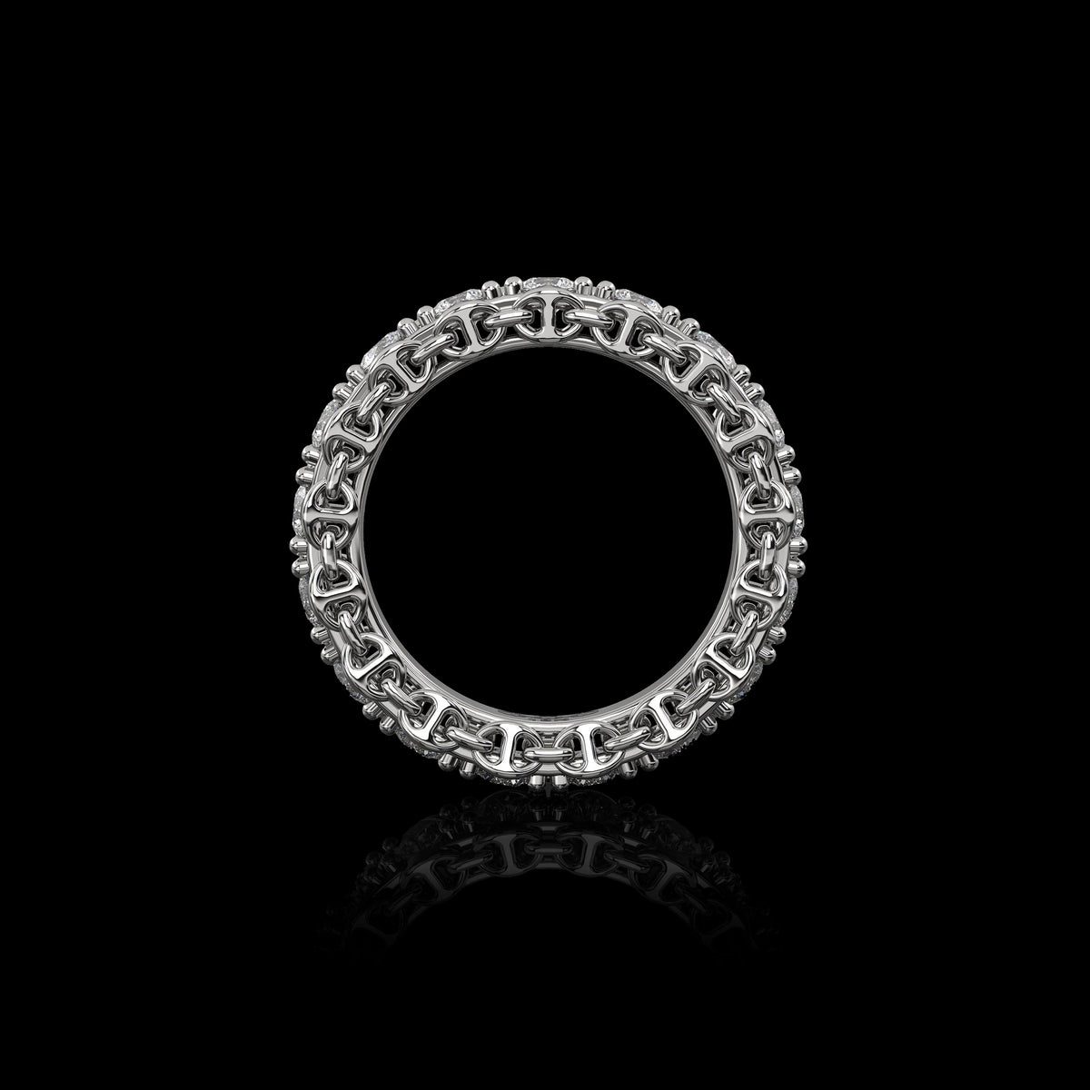 3mm Infinite I Ring in 18K white gold, view 3