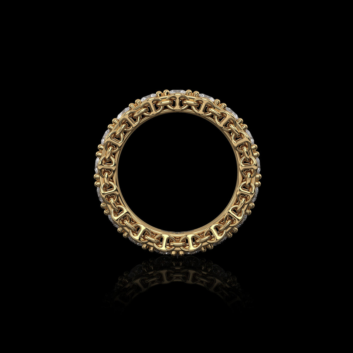 3mm Infinite I Ring in 18K yellow gold, view 2