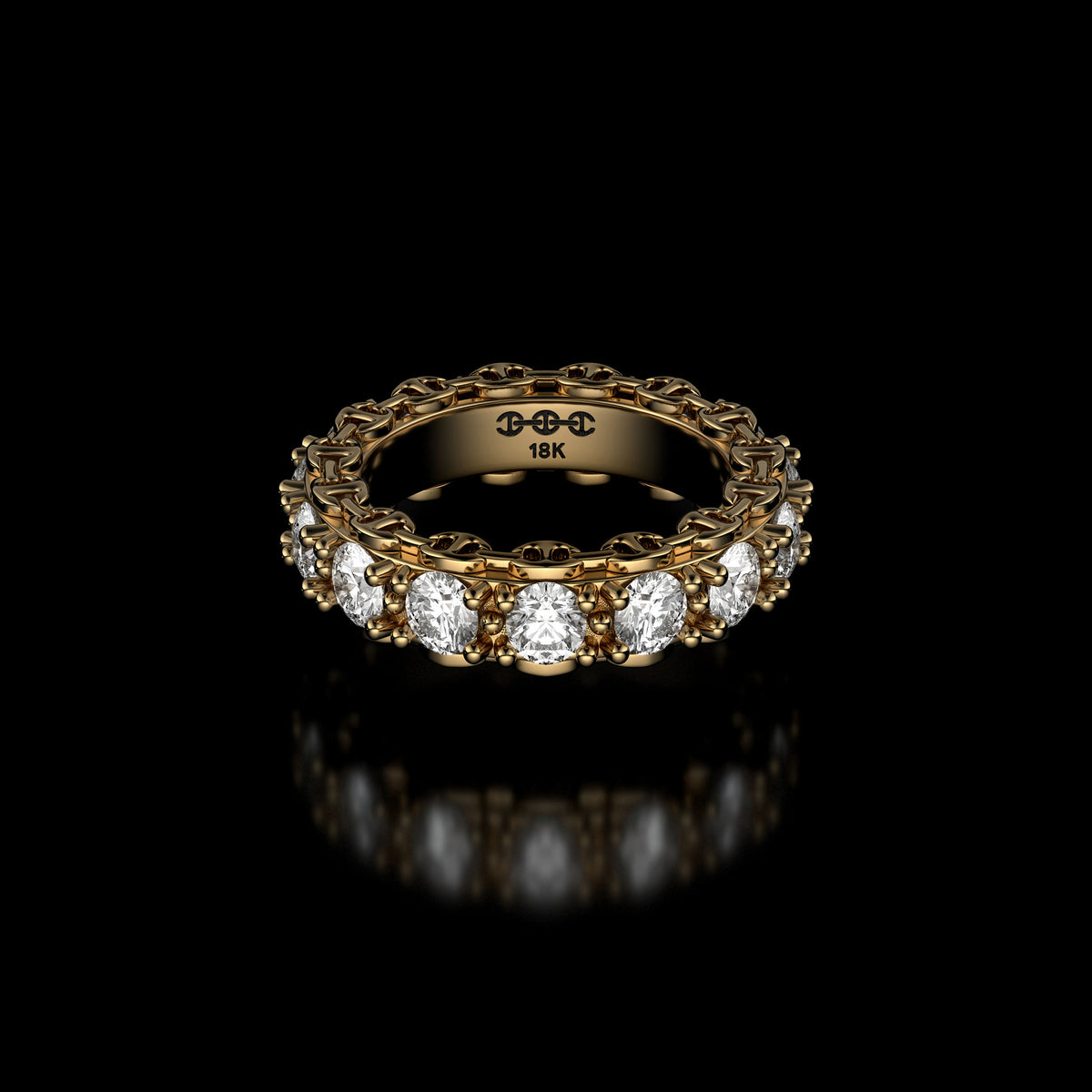 3.5mm Infinite I Ring in 18K yellow gold by HOORSENBUHS®