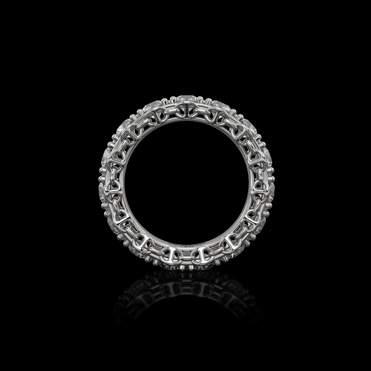 3.5mm Infinite I Ring in 18K white gold, view 3