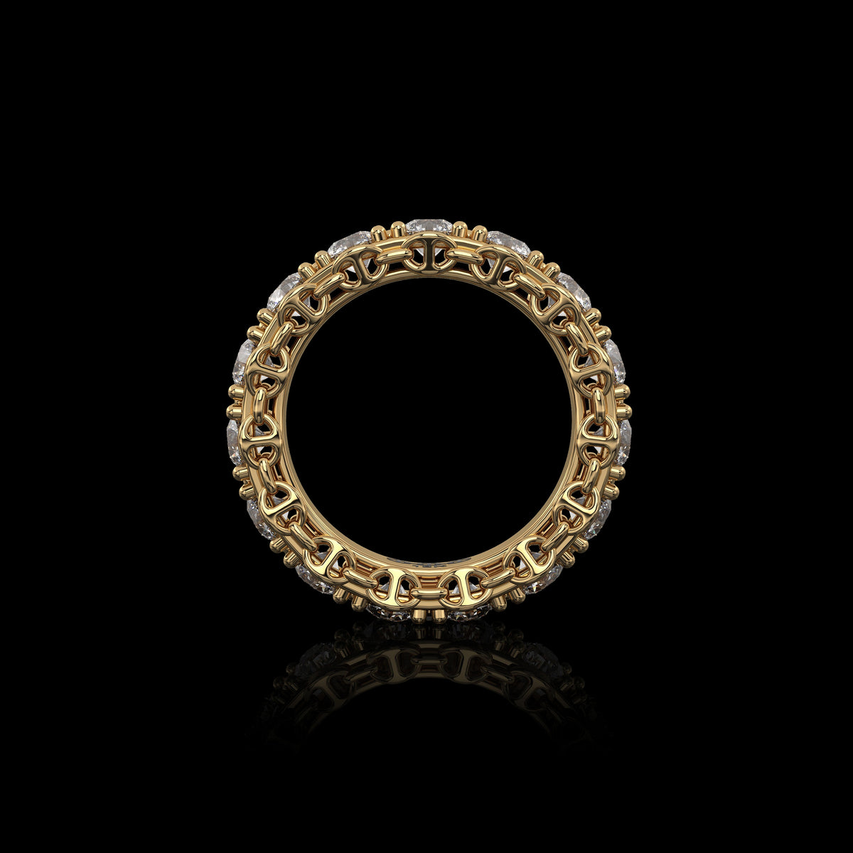 3.5mm Infinite I Ring in 18K yellow gold, view 2