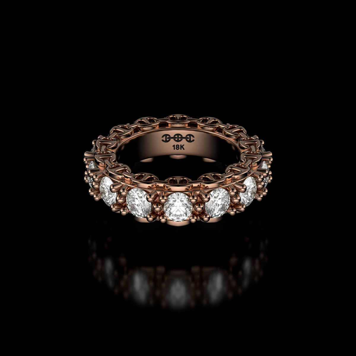 4mm Infinite I Ring in 18K rose gold