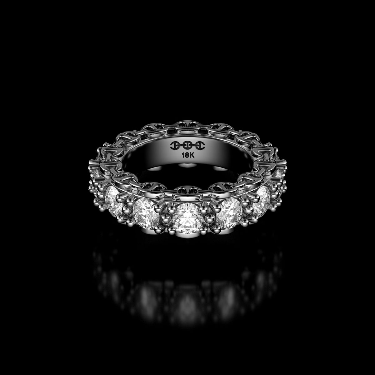 4mm Infinite I Ring in 18K white gold