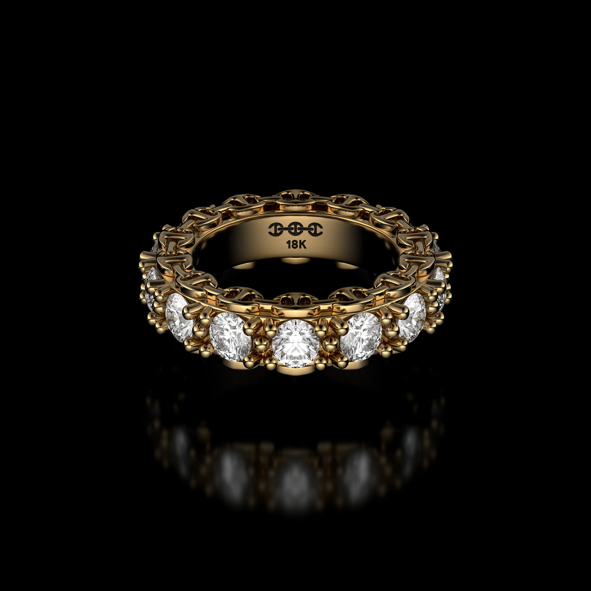 4mm Infinite I Ring in 18K yellow gold by HOORSENBUHS®