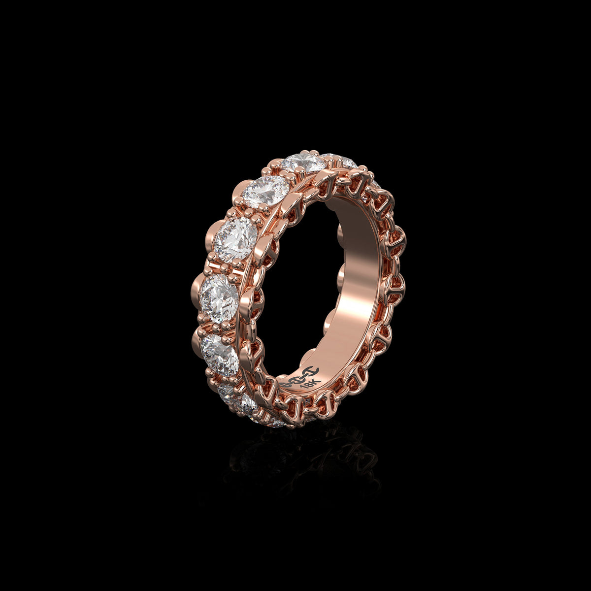 4mm Infinite I Ring in 18K rose gold, view 2