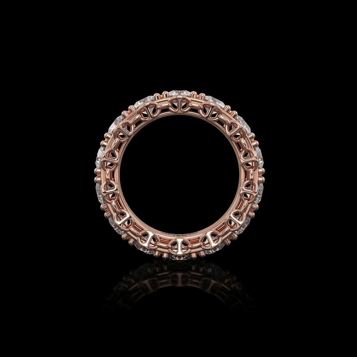 4mm Infinite I Ring in 18K rose gold, view 3