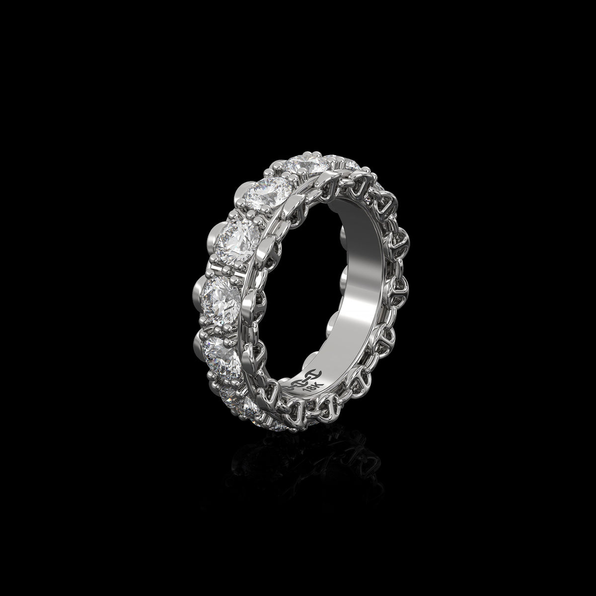 4mm Infinite I Ring in 18K white gold, view 2