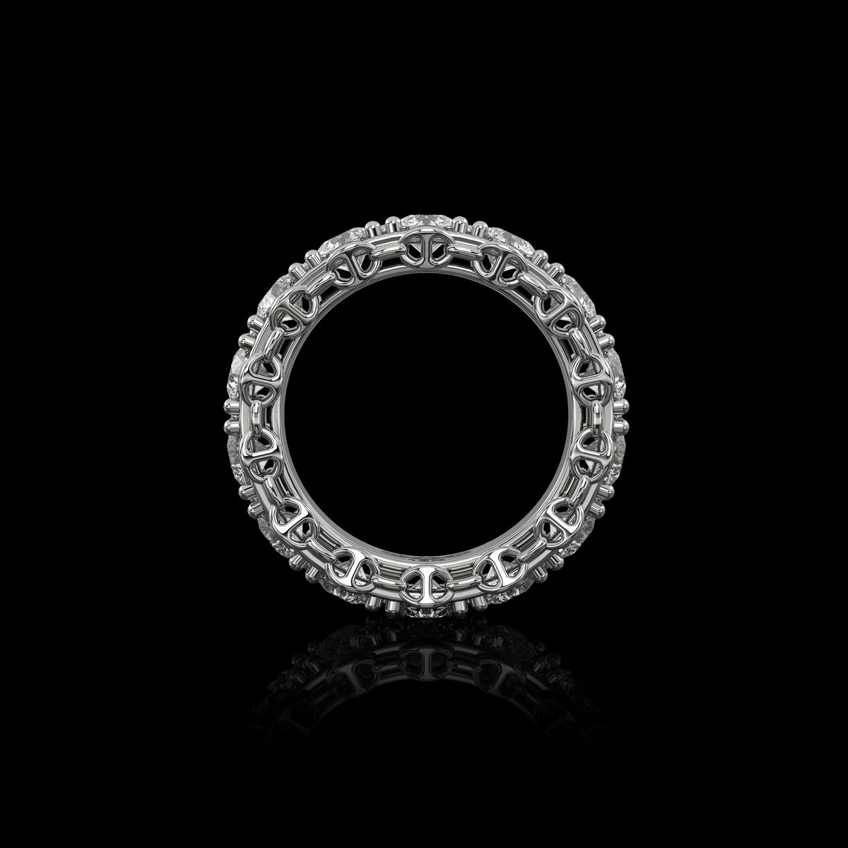 4mm Infinite I Ring in 18K white gold, view 3