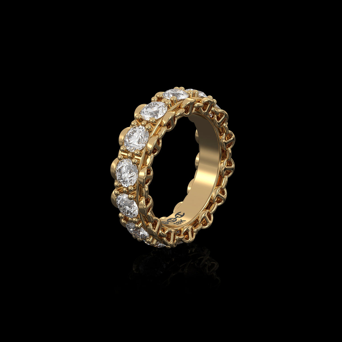 4mm Infinite I Ring in 18K yellow gold