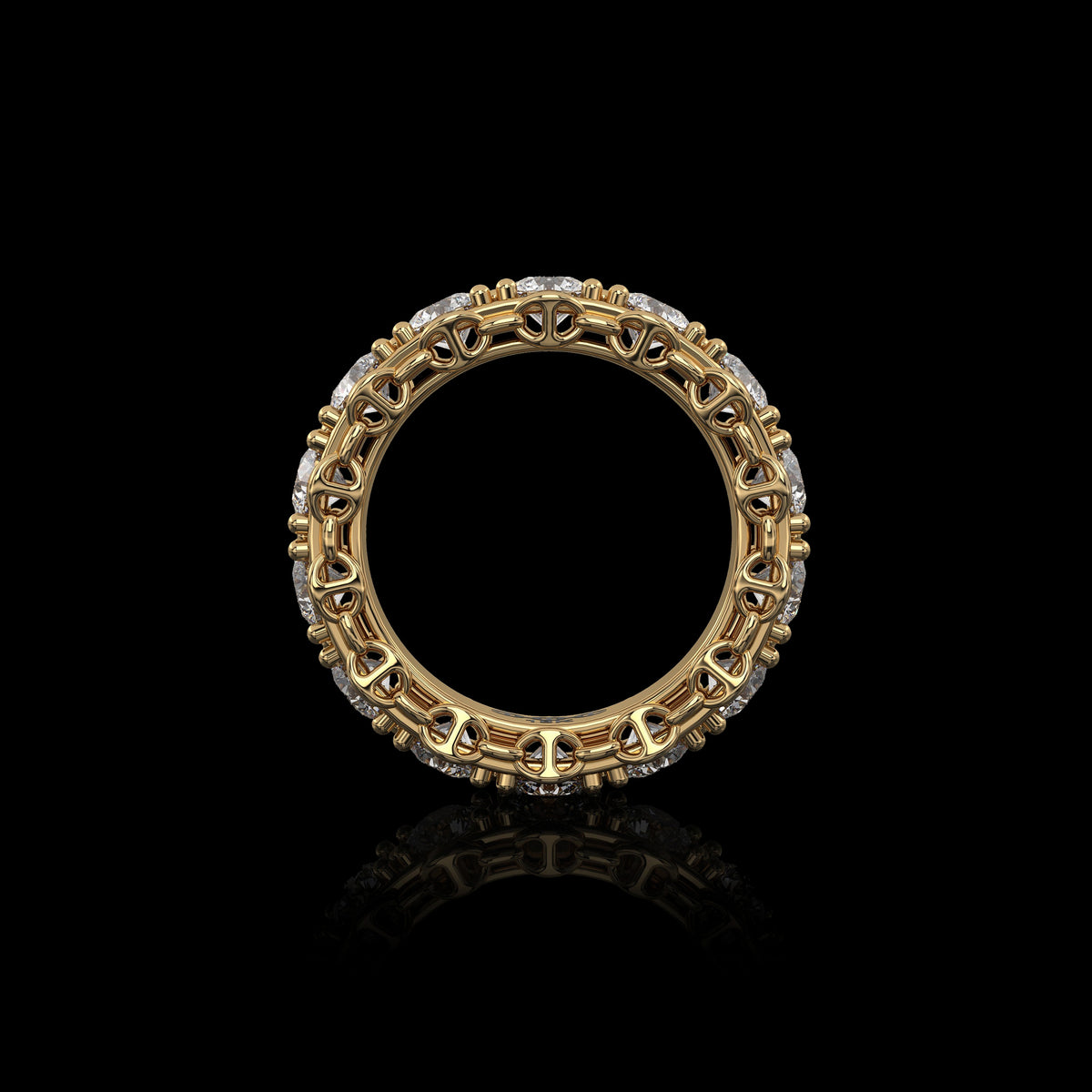 4mm Infinite I Ring in 18K yellow gold, view 2