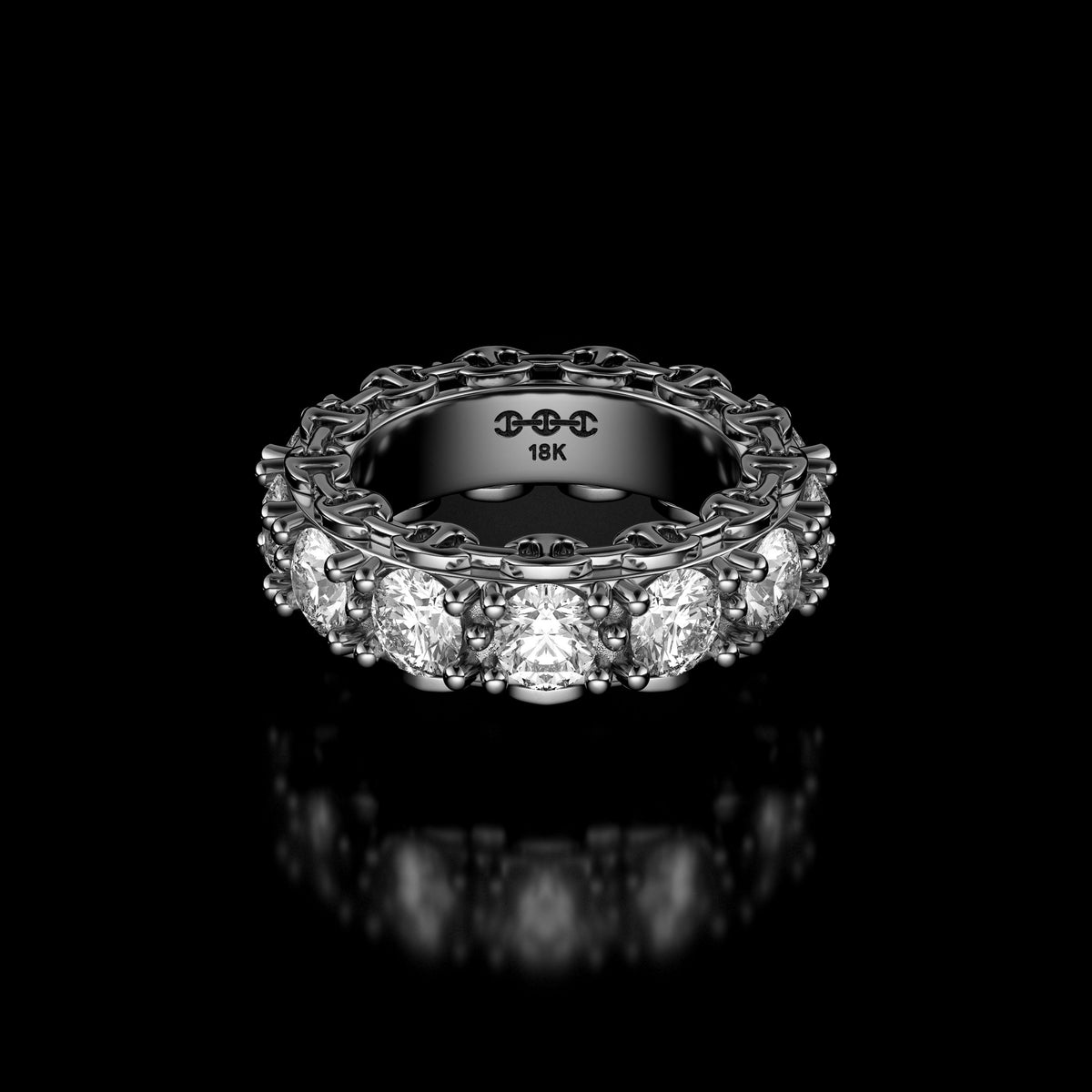 4.5mm Infinite I Ring in 18K white gold