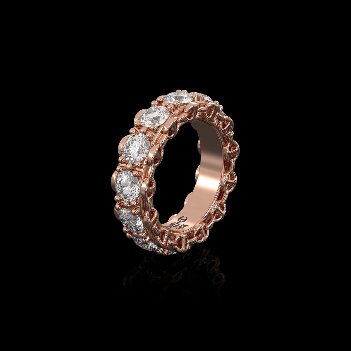 4.5mm Infinite I Ring in 18K rose gold, view 2