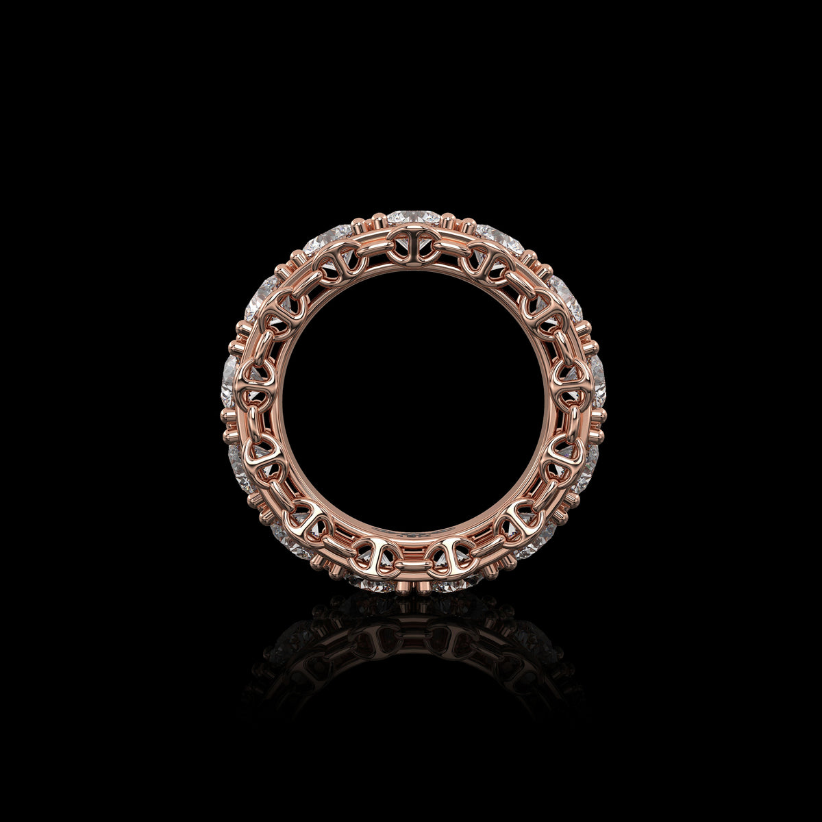 4.5mm Infinite I Ring in 18K rose gold, view 3