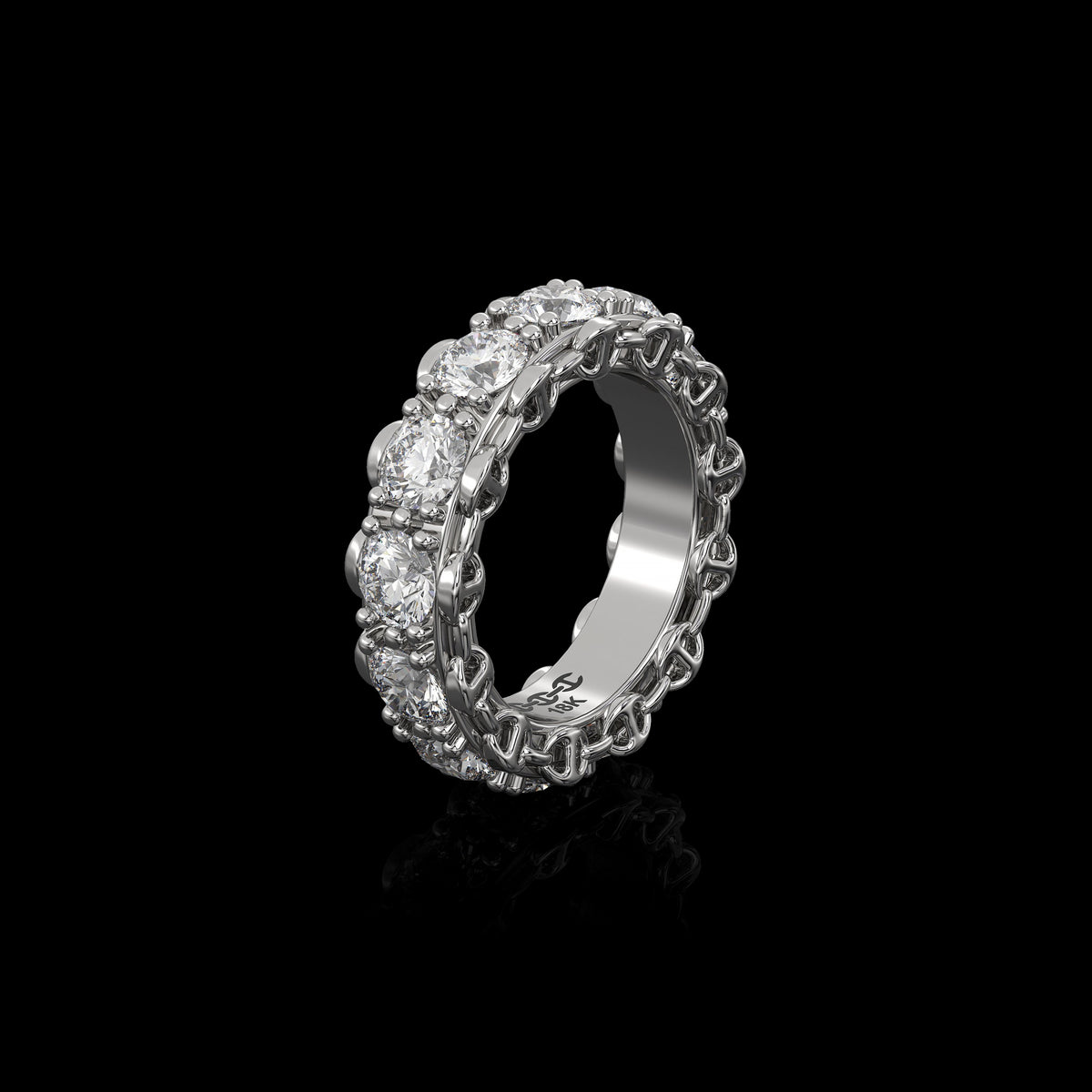 4.5mm Infinite I Ring in 18K white gold, view 2