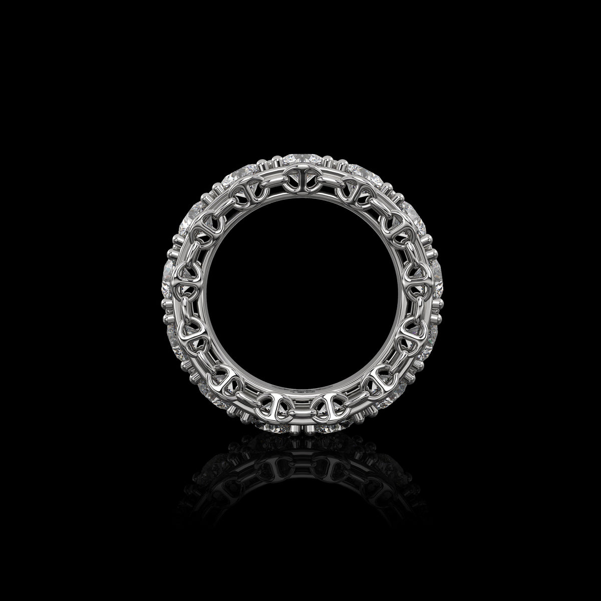 4.5mm Infinite I Ring in 18K white gold, view 3