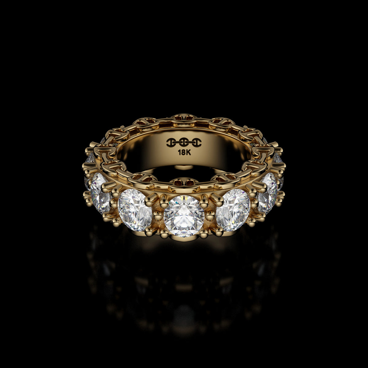 5mm Infinite I Ring in 18K yellow gold by HOORSENBUHS®