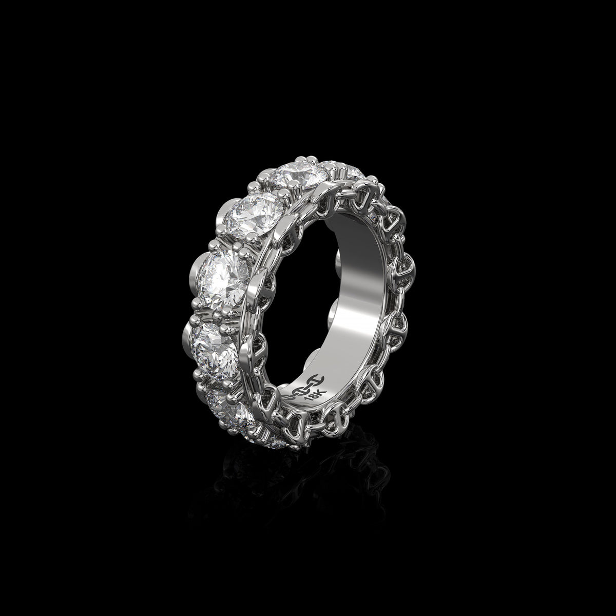 5mm Infinite I Ring in 18K white gold, view 2