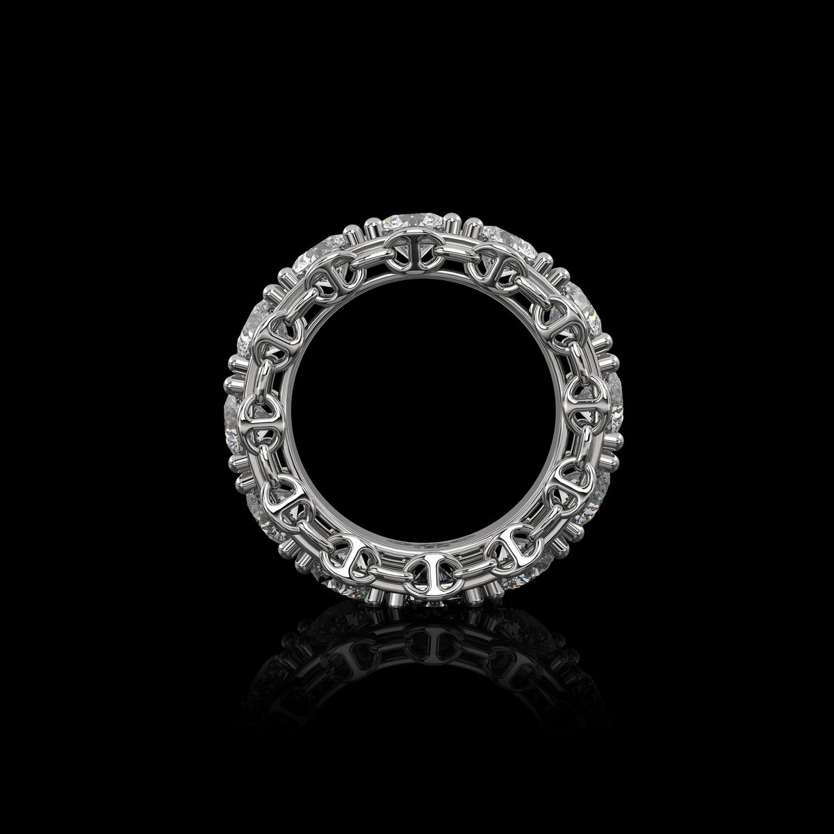 5mm Infinite I Ring in 18K white gold, view 3
