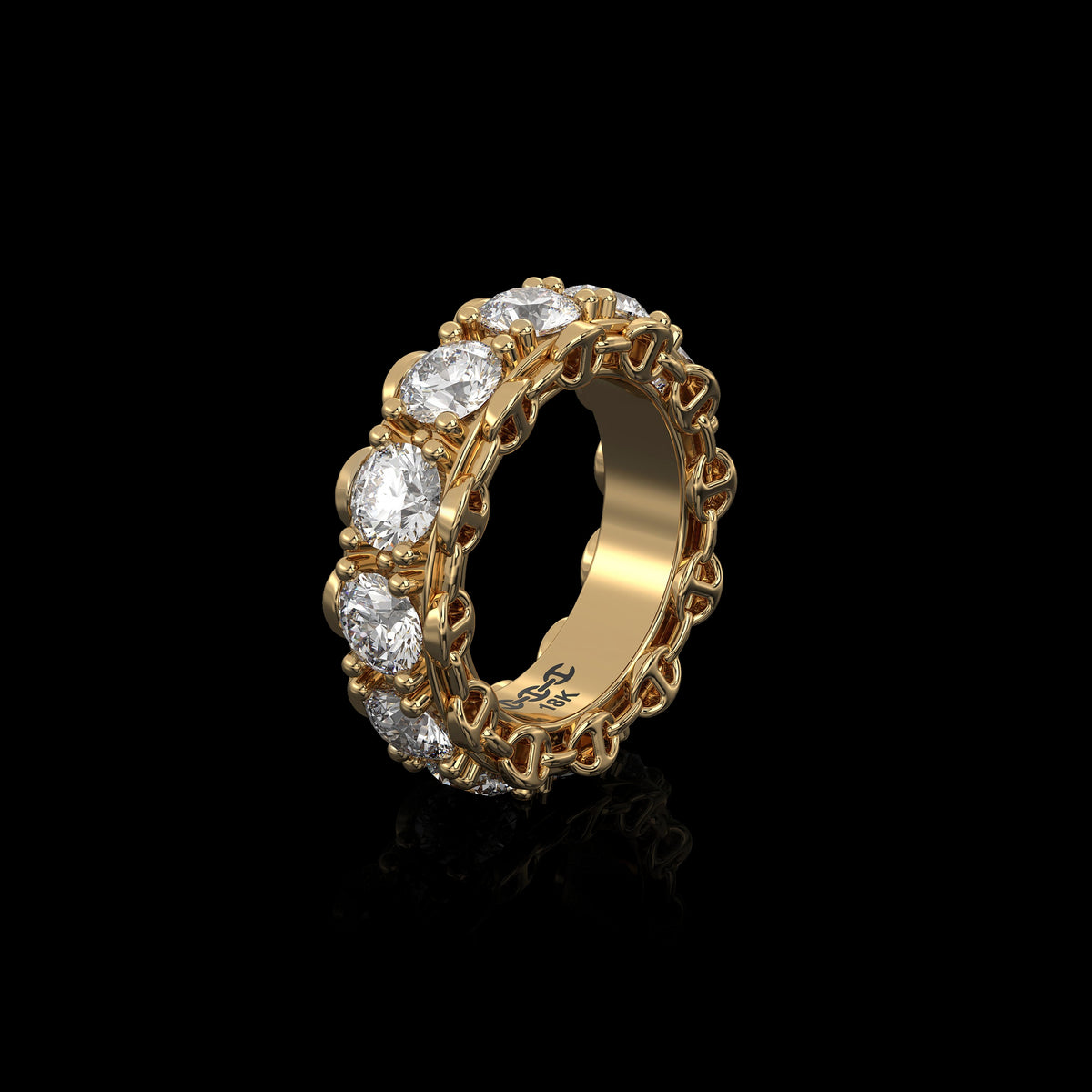 5mm Infinite I Ring in 18K yellow gold