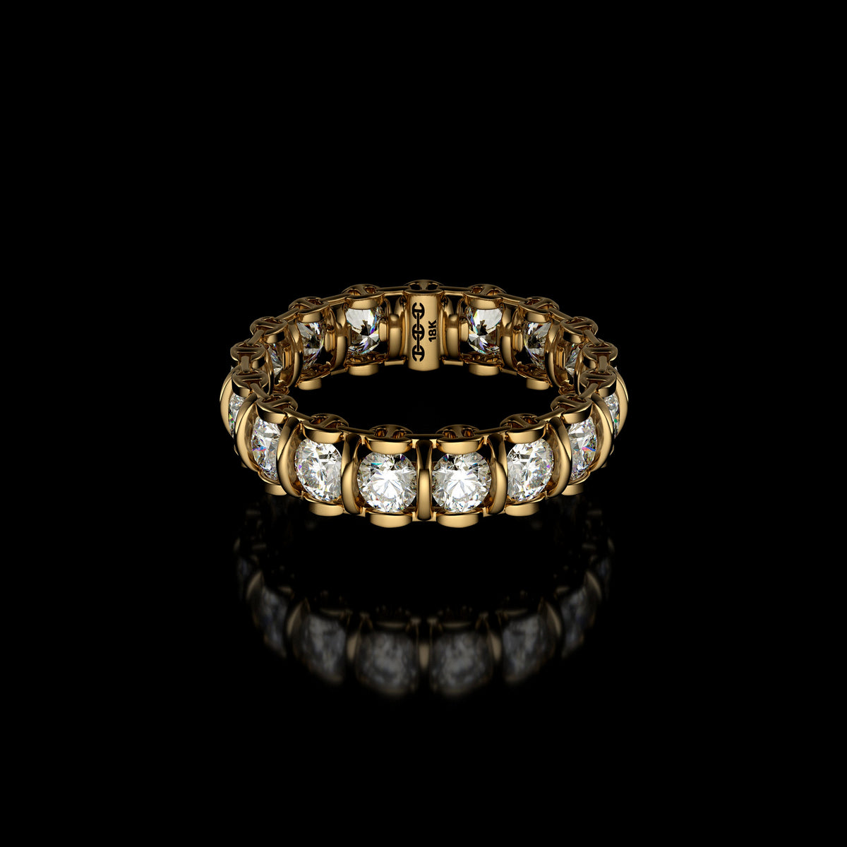 3mm Infinite II Ring in 18K yellow gold by HOORSENBUHS®