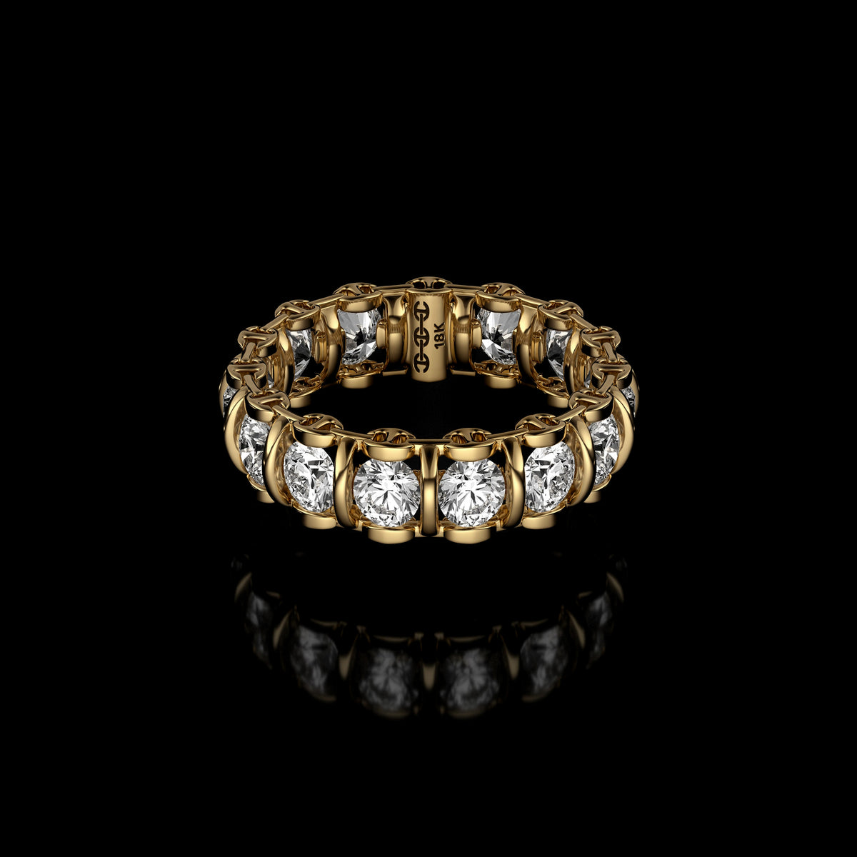 3.5mm Infinite II Ring in 18K yellow gold by HOORSENBUHS®