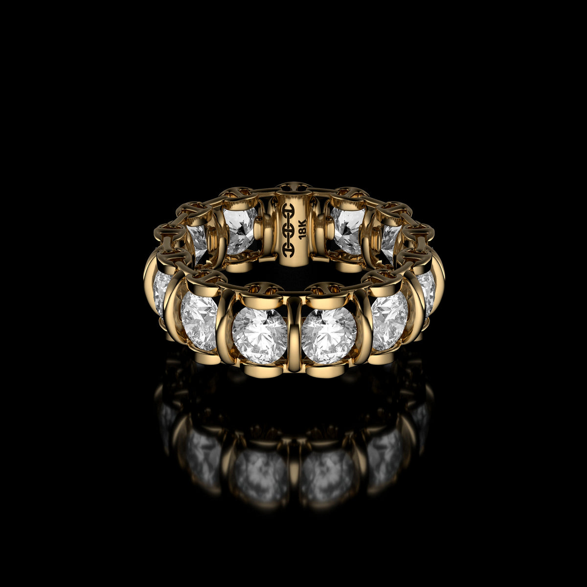 4.5mm Infinite II Ring in 18K yellow gold by HOORSENBUHS®