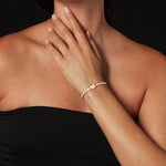 3mm Diamond Infinite Bracelet in 18K yellow gold, detail