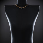 10mm Single Station Necklace with Diamonds - 16" in 18K rose gold