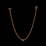 10mm Single Station Necklace with Diamonds - 16" in 18K rose gold, back view
