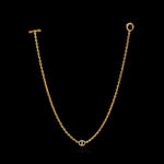 10mm Single Station Necklace with Diamonds - 16" in 18K yellow gold by HOORSENBUHS®, back view