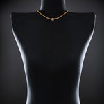 10MM Single Station Necklace 16" in 18K rose gold