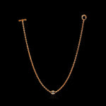 10MM Single Station Necklace 16" in 18K rose gold, back view