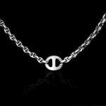 10MM Single Station Necklace 16" in 18K white gold, view 2