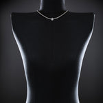 10MM Single Station Necklace 16" in 18K white gold