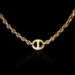 10MM Single Station Necklace 16" in 18K yellow gold, view 2