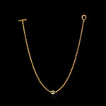 10MM Single Station Necklace 16" in 18K yellow gold by HOORSENBUHS®, back view