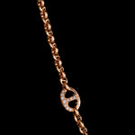 Micro Open-Link™ Necklace with 7, 10mm Stations - 16" in 18K rose gold, view 3