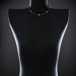 Micro Open-Link™ Necklace with 7, 10mm Stations - 16" in 18K white gold
