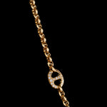 Micro Open-Link™ Necklace with 7, 10mm Stations - 16" in 18K yellow gold, view 3