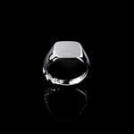 Rectangle Signet Ring in 18K white gold