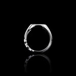 Rectangle Signet Ring in 18K white gold, view 2