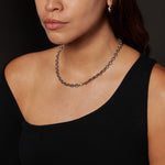 5mm Open-Link™ Necklace - 16" in sterling silver, detail
