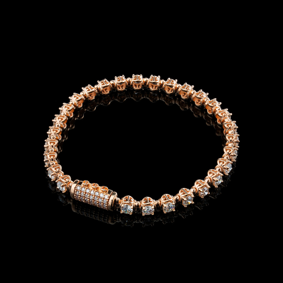 3.5mm Diamond Infinite Bracelet in 18K rose gold