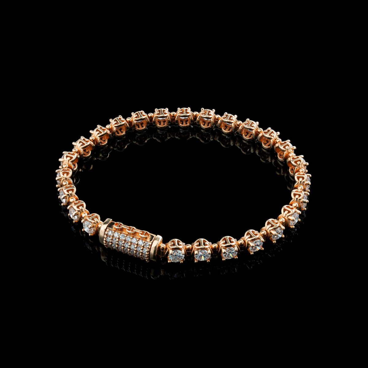 4mm Diamond Infinite Bracelet in 18K rose gold
