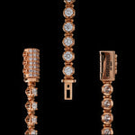 3mm Diamond Infinite Bracelet in 18K rose gold, view 2