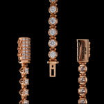 4mm Diamond Infinite Bracelet in 18K rose gold, view 2