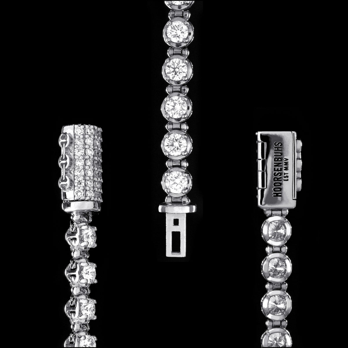 3.5mm Diamond Infinite Bracelet in 18K white gold, view 2