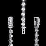 3mm Diamond Infinite Bracelet in 18K white gold, view 2