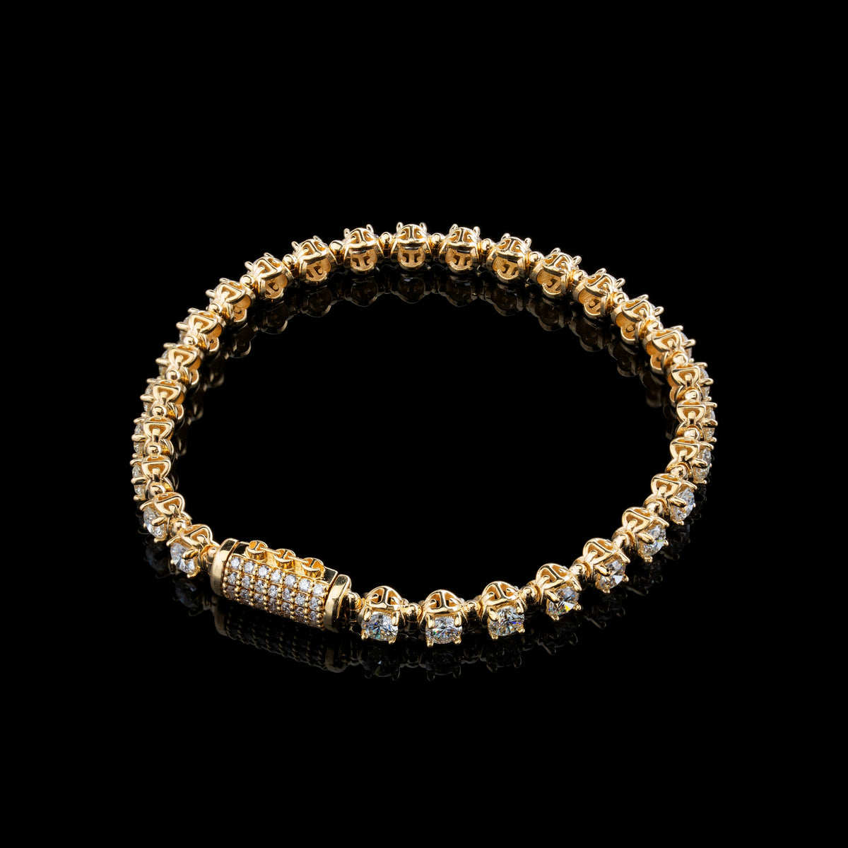 3.5mm Diamond Infinite Bracelet in 18K yellow gold by HOORSENBUHS®