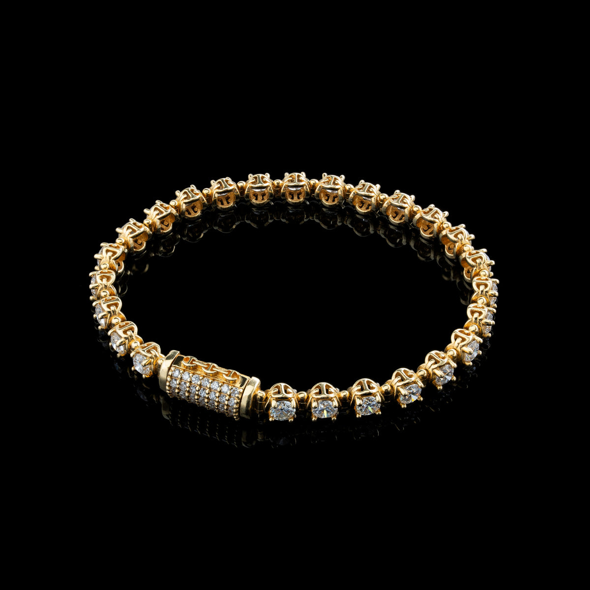 4mm Diamond Infinite Bracelet in 18K yellow gold by HOORSENBUHS®